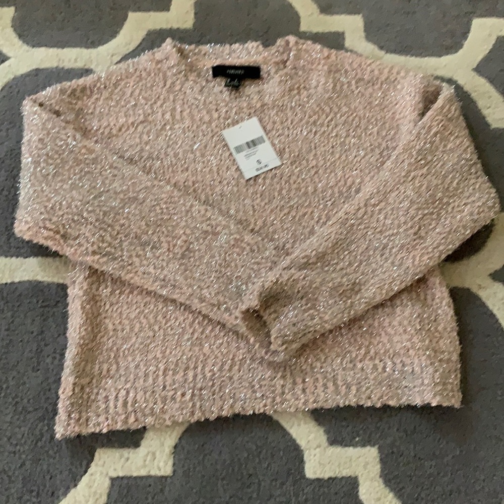 Women’s Forever 21 Cropped Sparkle Sweater